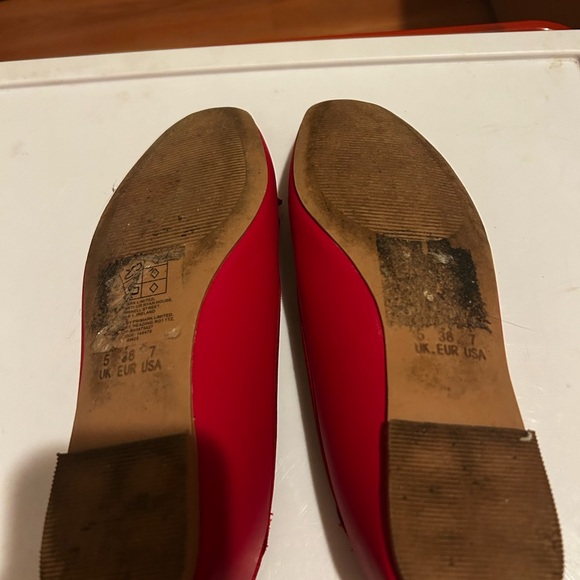 Primary red ballet slippers worn once - Picture 3 of 3